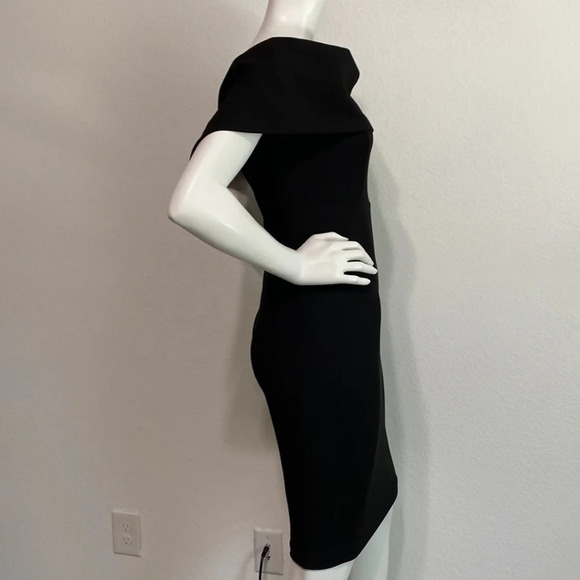 Modern Citizen Black Bateau Neck Cape Midi Dress Size M - Picture 7 of 9